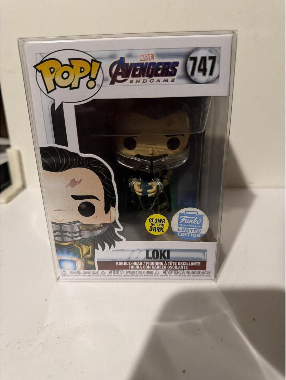 Funko Pop! Marvel Avengers Endgame Loki #747 Glow in theDark